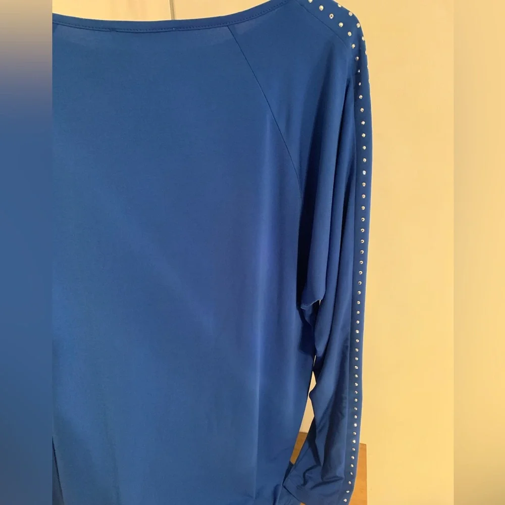 Michael Kors Long Sleeve Shirt with Studded Sleeves Size Medium